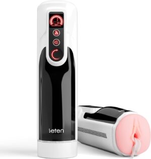 Male Masturbator Sex Toys for Men - Rocking Motion Hand Free Thrusting Male Stroker with 360° Heating, Extended Pocket Pussy with Brushless Motor, Stepless Speed Control Blowjobsex Machine for Male