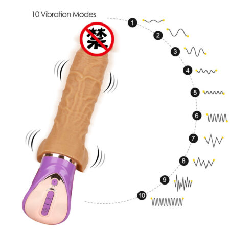 Premium Dildos for Women Huge Realistic Sex Toy Soft Silicone Electric Dildo for Women With Rotate & Heating & Vibrating Dildo Vibrator