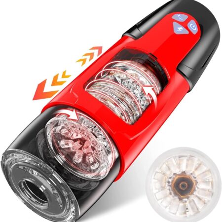 Premium APP Control Male Masturbator - 9 Vibrating & 5 Suction Modes Hands-Free Adult Toy - LCD Display & 3D Texture Professional Adult Wellness Product